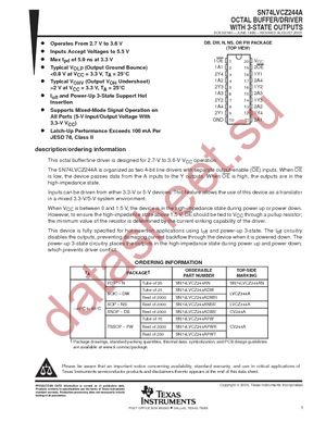 SN74LVCZ244APWTE4 datasheet  